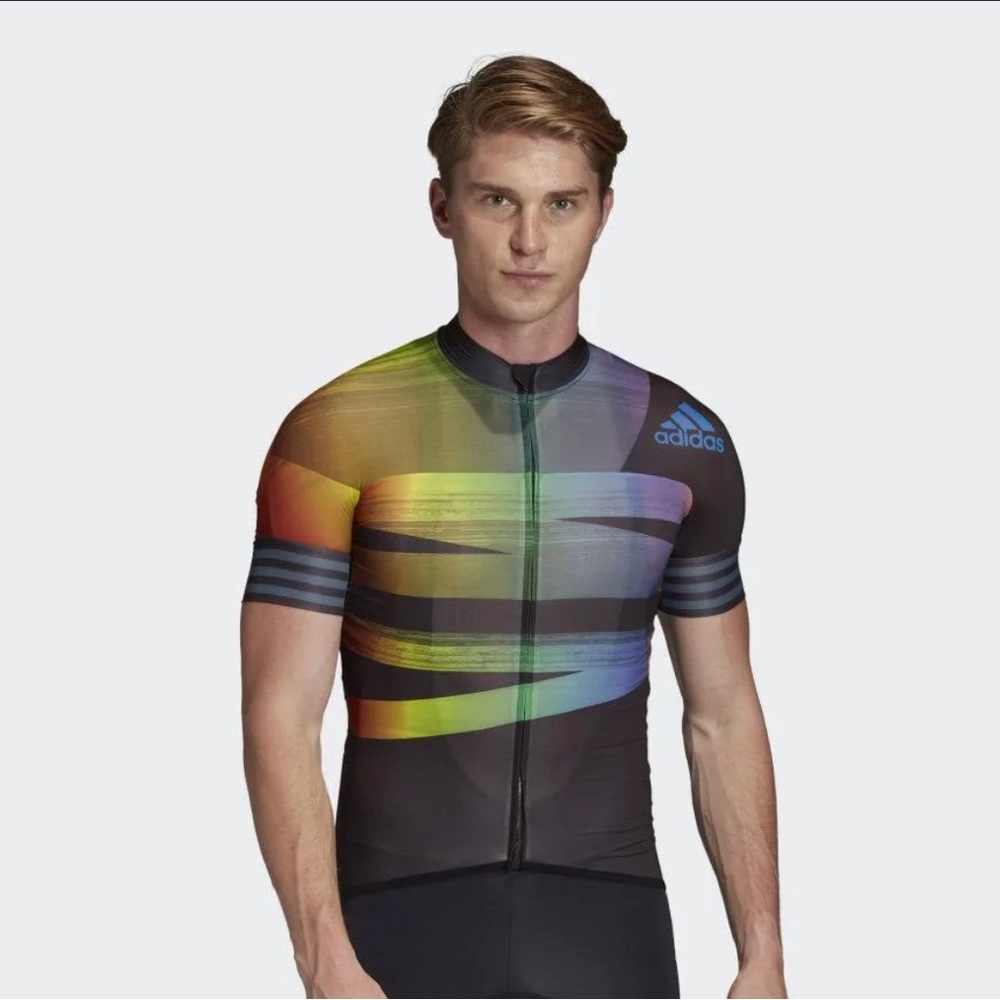 Adidas Adistar Pride Cycling Form Fitting Jersey FJ6571 Size S